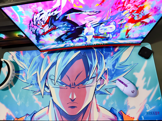 MOUSE PAD 900*400*4MM  XL - BLUE SUPER SAIYAN GOD