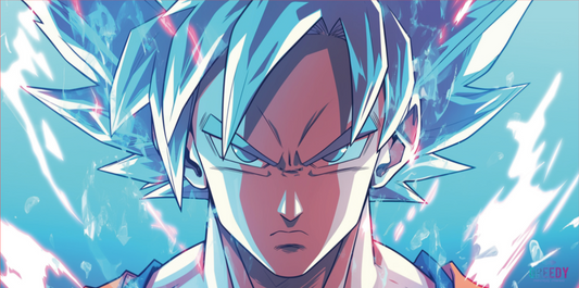 MOUSE PAD 900*400*4MM  XL - BLUE SUPER SAIYAN GOD