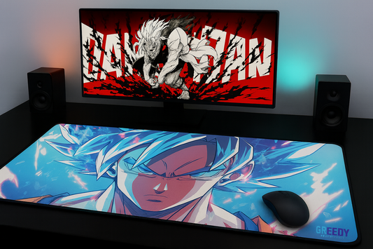 MOUSE PAD 900*400*4MM  XL - BLUE SUPER SAIYAN GOD