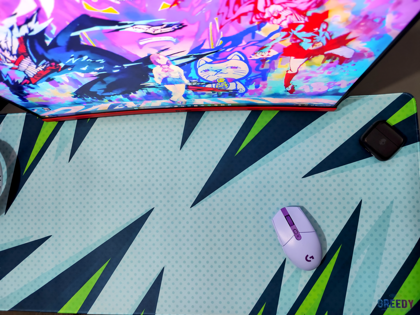 MOUSE PAD 900*400*4MM  XL - GREEN SPIKE